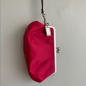 coach wristlet- detachable strap